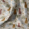 Printed Cotton BADOU Greige / Tawny Multicolored